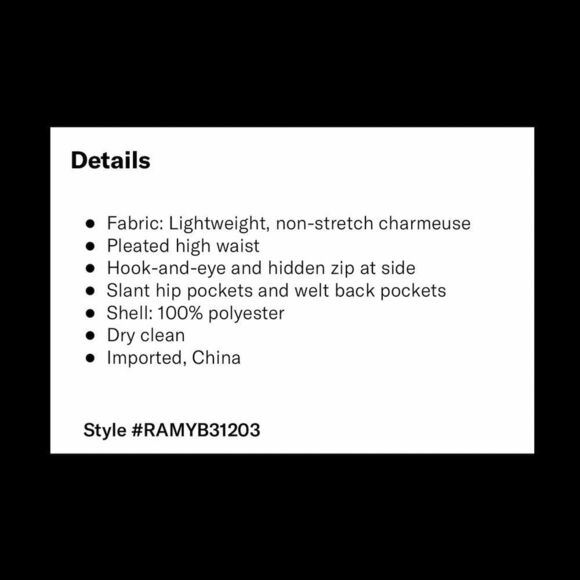 Ramy Brook Satin Iris Wide Leg Pants in Black. - Picture 6 of 10